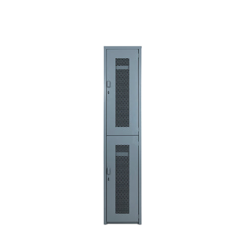 Locker 2 Puertas con Malla Comesa Acero Gris · Archiveros y cajoneras para empresas · fastco