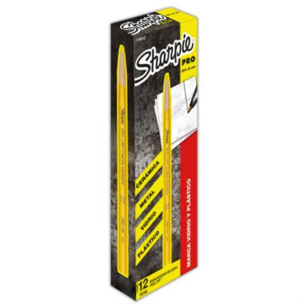 Marcador de cera Sharpie con 12 piezas Amarillo