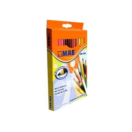 Colores Largos Mae Caja con 36 Piezas 4mm