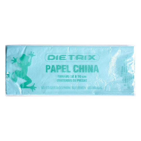 Papel de China Dietrix 50x70 cm Paquete con 25 Hojas Azul claro