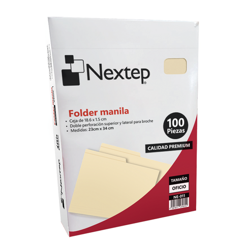 Folder Nextep Económico Oficio Manila con 100 piezas
