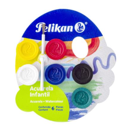 Pinturas Acuarela Pelikan Infantil con 6 Colores