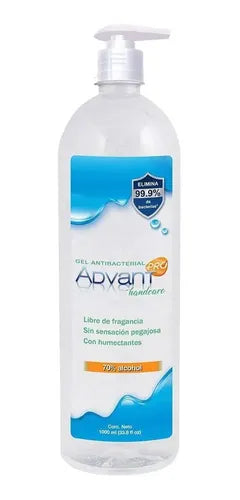 Gel Antibacterial Pro para Manos Advant · Botella 1 L