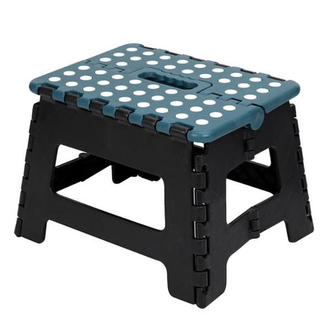 Taburete plegable de plástico de 22 cm de altura con capacidad de 136 kg para comercios y almacenes