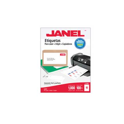 Etiqueta Janel Laser J-5163 51X102 Mm con 250 piezas