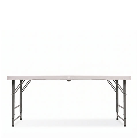 Mesa Rectangular Plegable para Exterior 4Tune 122 x 60 cm Plástico Blanco · Mesas de juntas y de trabajo para empresas · fastco