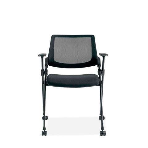 Silla de Visitas 4Tune Retráctil Malla Negro · Sillas de oficina para empresas · fastco