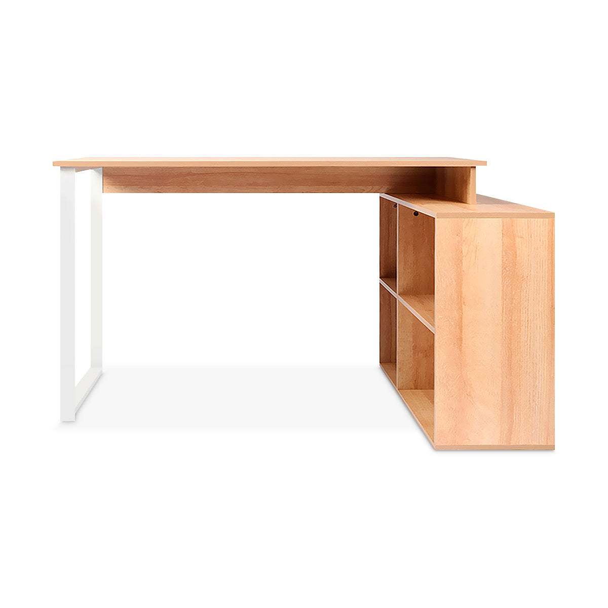 Escritorio en L 4Tune Organizador Lateral MDF Café · Escritorios para empresas · fastco