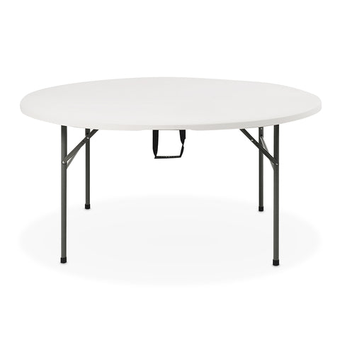 Mesa Plegable Redonda para Exterior 4Tune Plástico Blanco · Mesas de juntas y de trabajo para empresas · fastco