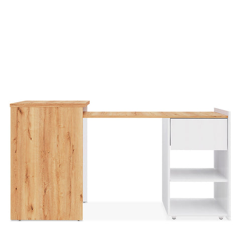 Escritorio Extensible Maderkit con Cajón Melamina Madera Natural · Escritorios para empresas · fastco