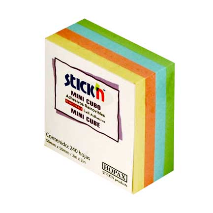 Mini Cubo Mae Pastel 4 Colores 240 Hojas 2X2"