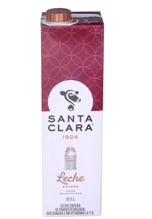 Caja Leche Santa Clara entera 1L