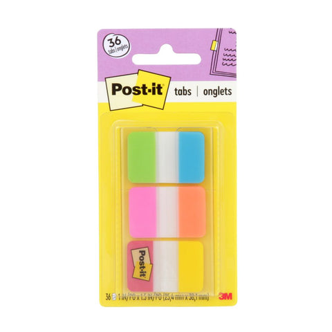 Banderitas 3M Adhesivas Rígidas Colores Brillantes 2.5x3.8cm con 36 Tabs