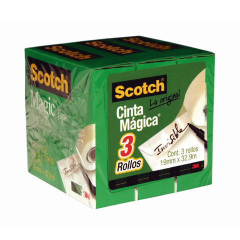 Cinta Magica 3M 19x33m Paquete con 3 piezas