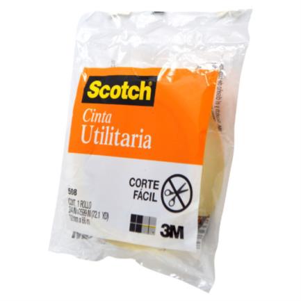 Cinta Scotch 3M 508 12mmx6mm Económica en Bolsa con 8 piezas