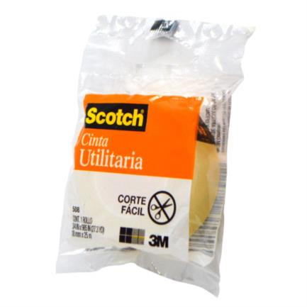 Cinta Scotch 3M 508 18mmx25mm Económica con 8 Piezas