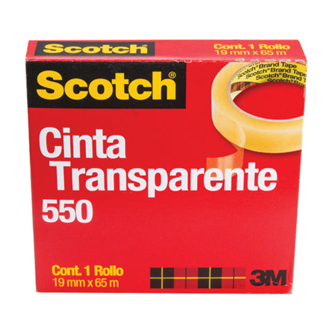 Cinta Adhesiva 3M 550 19X65 Transparente