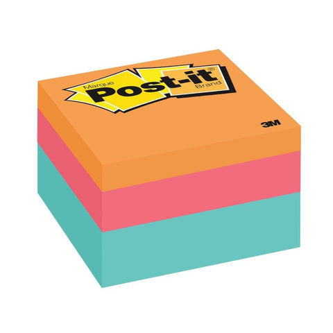Notas Adhesivas 3M Post-It 2018 3x3 Cubo Color Pastel 400 Hojas
