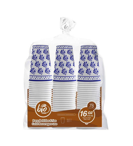 Vaso de papel bioform 16oz