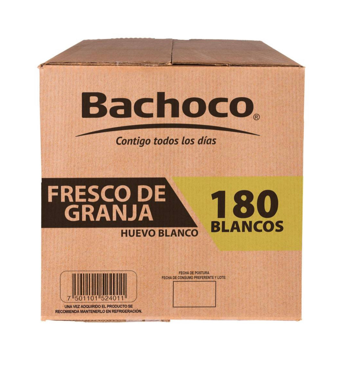 Caja de huevo blanco Bachoco 180pz