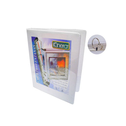 Carpeta Kinera Vinil Aro "d" 1" Blanca con 24 piezas