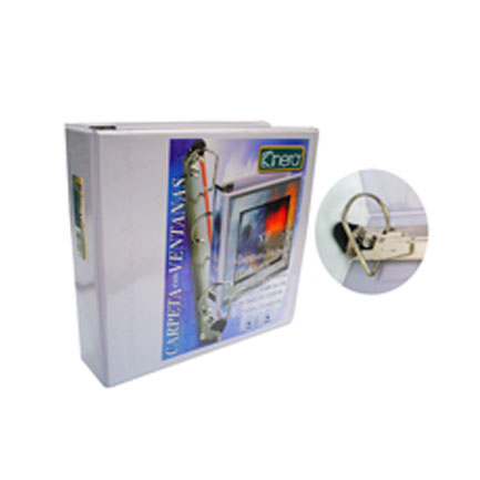 Carpeta Kinera Vinil Aro "d" 2" Blanca con 12 piezas