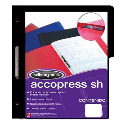 Carpeta Acco Press T3 SH-943 Carta Negro con 10 piezas