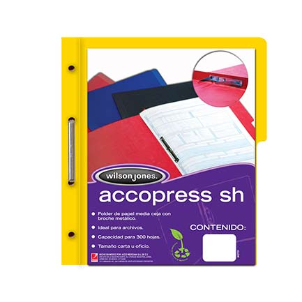 Carpeta Acco Press Carta con 10 piezas Amarillo