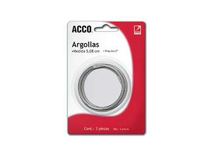 Argollas Acco 2" Blister con 3 piezas