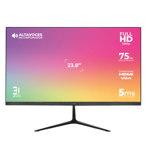 Monitor Acteck 23.8" Led Captive Vivid SP240 FHD Resolución 1920x1080 para empresas · fastco