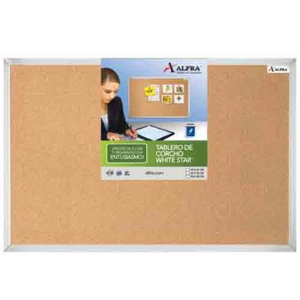 Tablero Alfra Corcho White Star 90X120 Cm