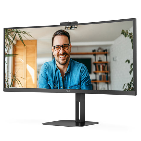 AOC CU34V5CW Monitor Curvo 1500R 34 pulgadas WQHD VA 100Hz 1ms HDMI DP para empresas · fastco