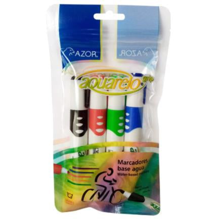 Marcador Aquarelo Grip Colores Surtidos Estuche con 4 piezas