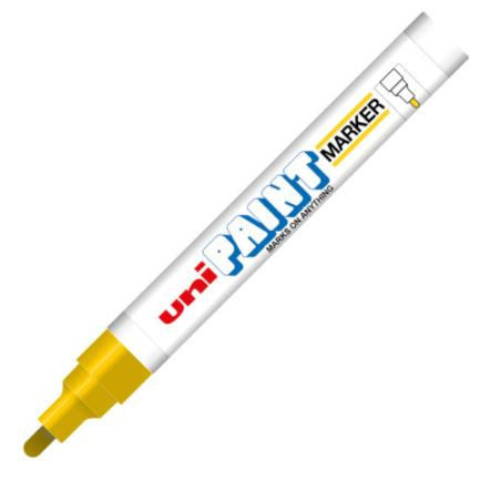 Marcador Azor PX-20 Uniball Paint con 12 piezas Amarillo
