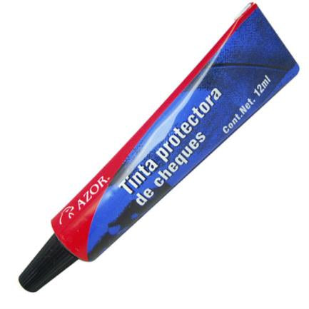 Tinta Protectora Stafford para Cheques 12ml Azul