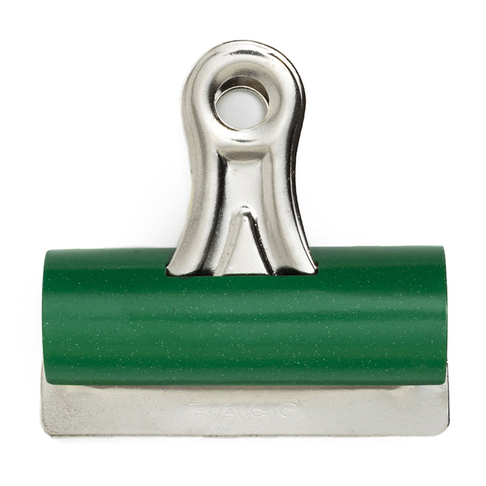 Agarrapapel Baco Bull-dog No.400 Verde 76mm con 12 piezas