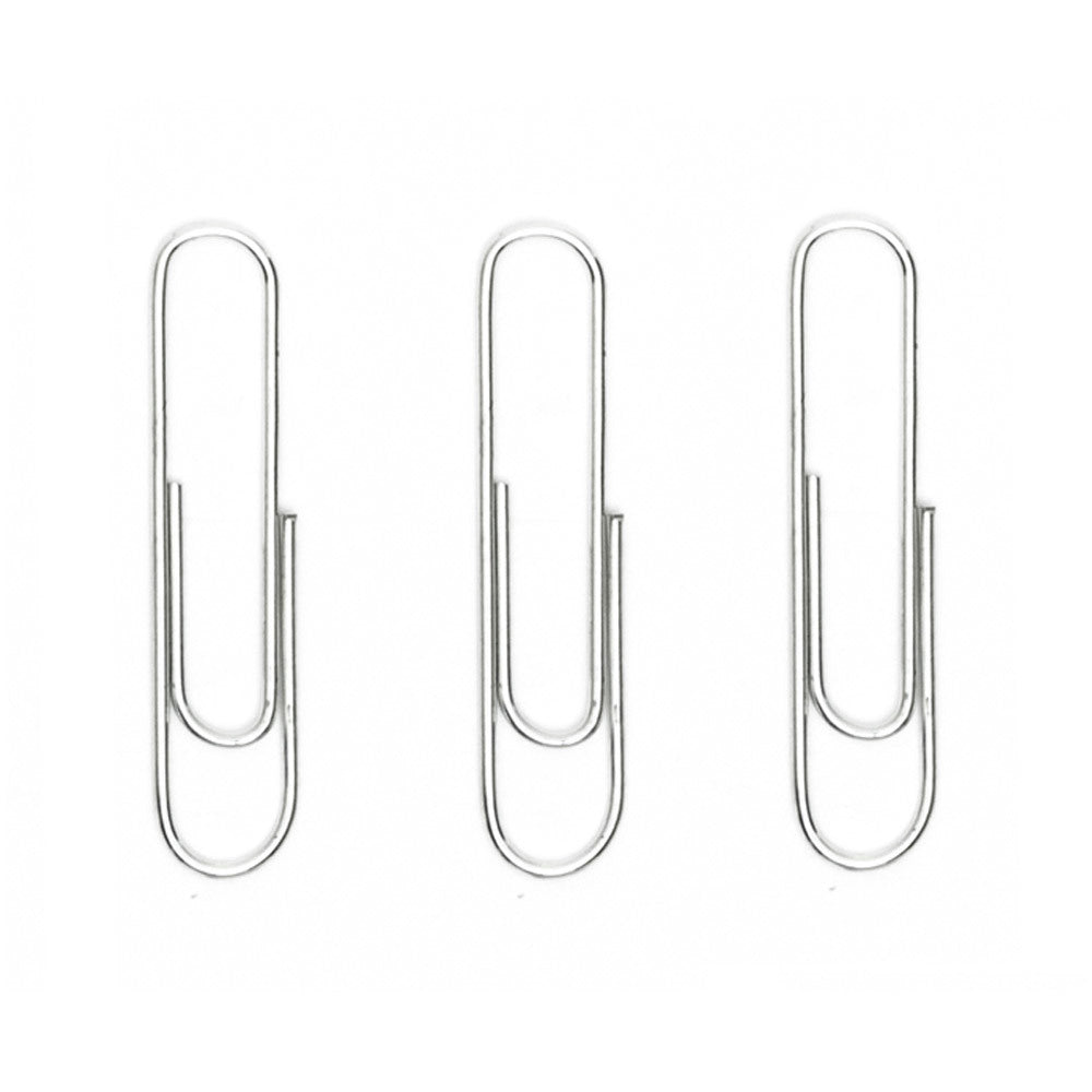 Clip Baco Estándar #1 Galvanizado Paquete con 10 Cajas con 100 Clips cada uno
