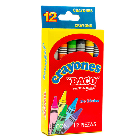 Crayon Standard Baco con 12 Colores