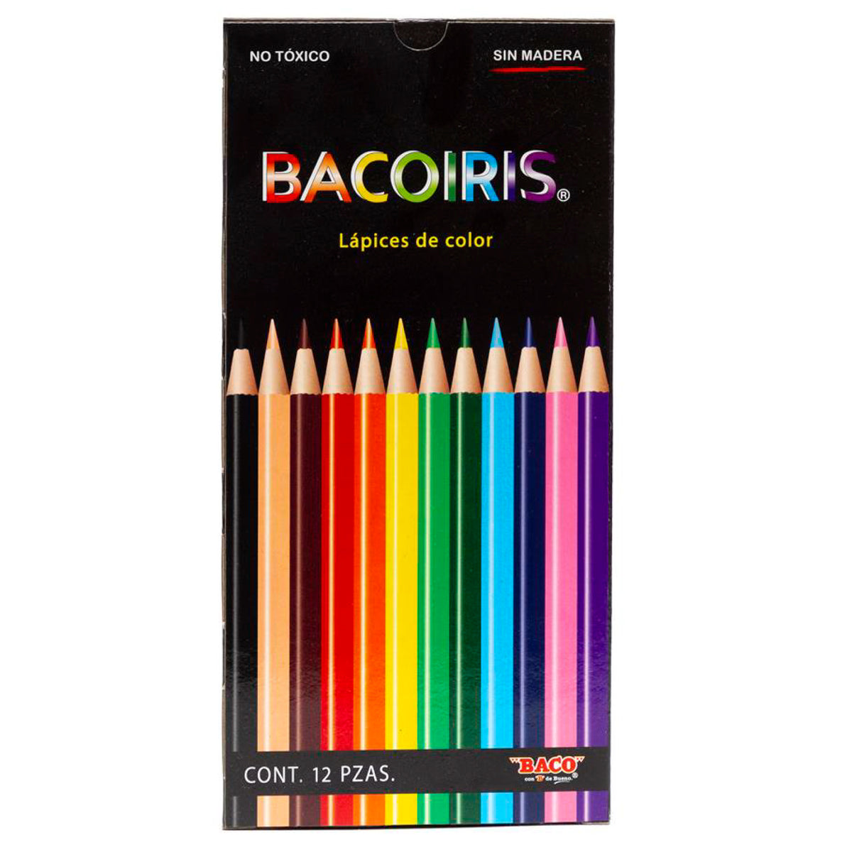 Colores Baco Bacoiris Largos Caja con 12 piezas