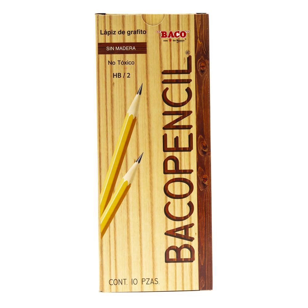 Lápiz Baco Pencil HB/2 Amarillo con 10 piezas