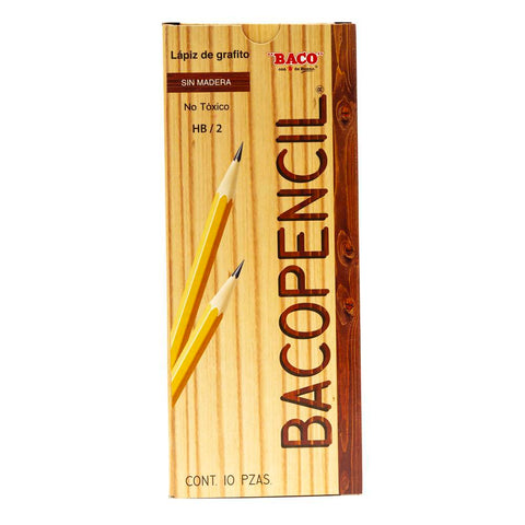 Lápiz Baco Pencil HB/2 Amarillo con 10 piezas