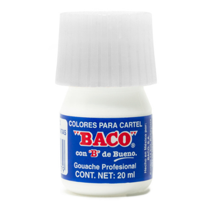 Pintura Baco para Cartel 20 Ml Blanco para Letrero #72 con 10 piezas
