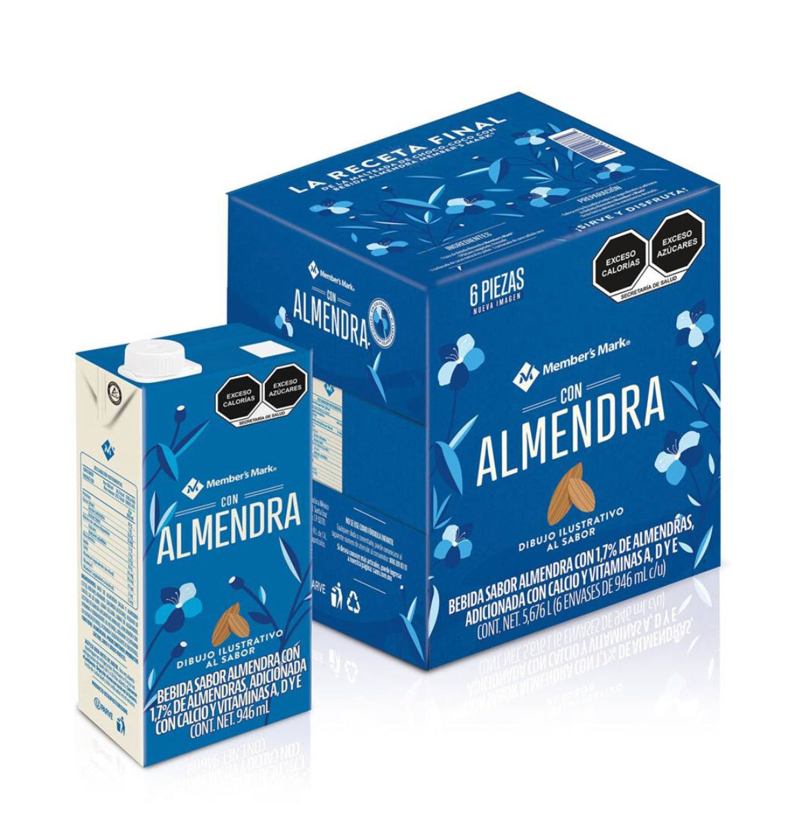 Caja bebida de almendra Members Mark 950ml