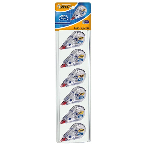 Cinta Correctora Bic Mini Tape con 6 piezas