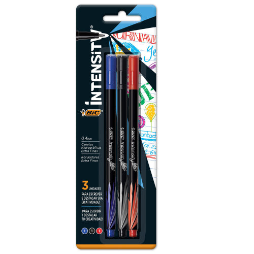 Rotulador Bic Intensity Extra Fino Colores Surtidos con 3 piezas