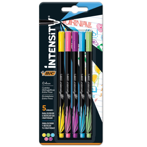 Rotulador Bic Intensity Extra Fino Colores Surtidos con 5 piezas