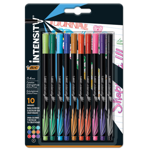 Rotulador Bic Intensity Extra Fino Colores Surtidos con 10 piezas