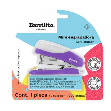 Mini Engrapadora Barrilito Estándar con Grapas Blister