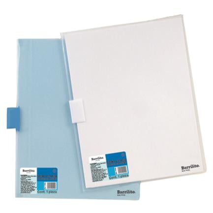 Folder Barrilito Plástico Carta con 12 piezas