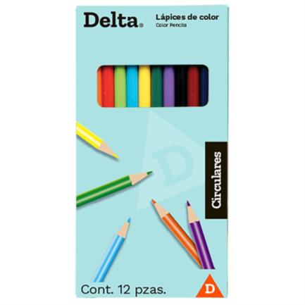 Colores Barrilito Delta Redondos Largos con 12 piezas